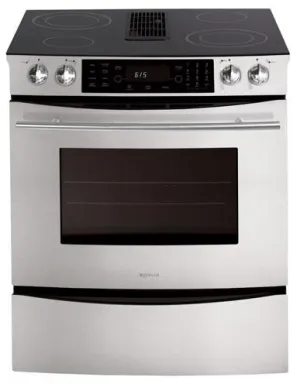 Jennair JES9900BCS Jenn-Air Electric Downdraft Slide-In Range Slide In Ranges front control slide-in stove