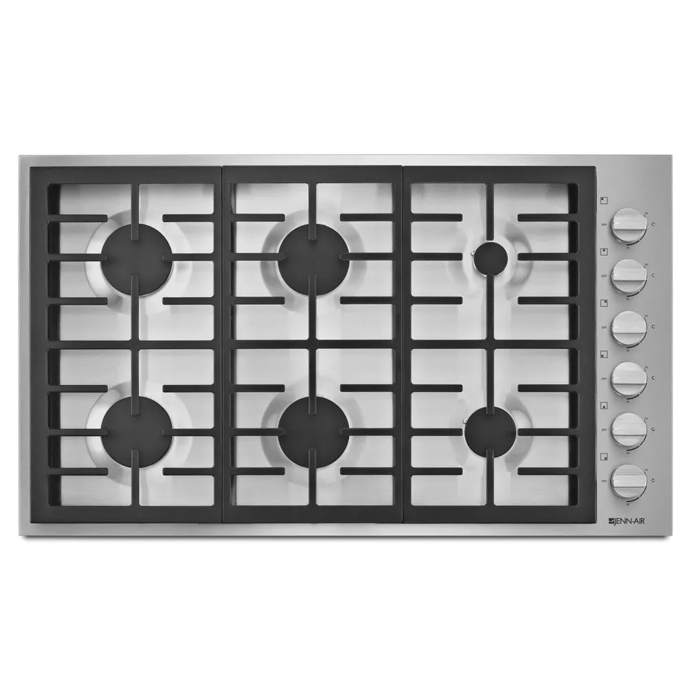 Jennair JGC7636BP Pro-Style 36" 6-Burner Gas Cooktop Gas 4 burner gas range for kitchen