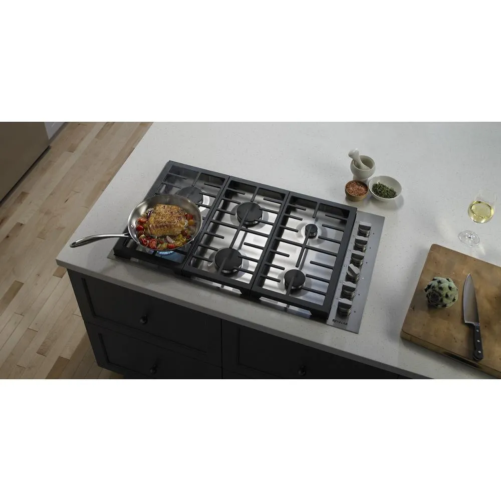 Jennair JGC7636BP Pro-Style 36" 6-Burner Gas Cooktop