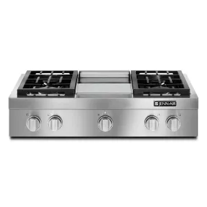 Jennair JGCP536WP Pro-Style 36" Gas Rangetop With Griddle Cooktops ceramic electric cooktops