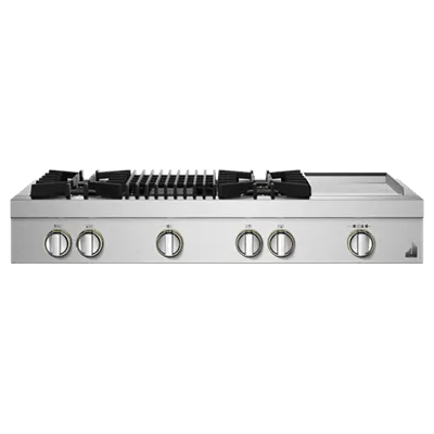 Jennair JGCP748HL Rise 48" Gas Professional-Style Rangetop With Chrome-Infused Griddle And Grill Cooktops 30 inch cooktop online