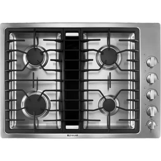 Jennair JGD3430WS Gas Downdraft Cooktop, 30" Gas 4 burner gas range for kitchen