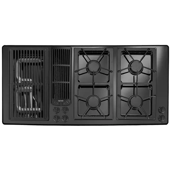 Jennair JGD8345ADB Designer Line Modular Gas Downdraft Cooktop, 45" Gas 4 burner gas range for kitchen