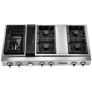 Jennair JGD8348CDP Pro-Style Modular Gas Downdraft Rangetop, 48" Cooktops ceramic electric cooktops