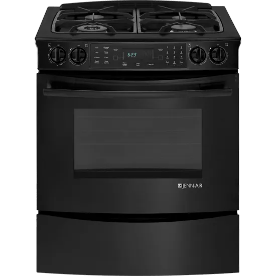Jennair JGS8850CDB Slide-In Gas Range With Convection, 30" Slide In Ranges front control slide-in stove