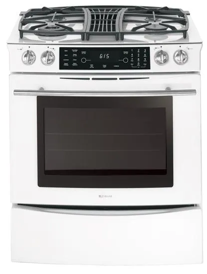 Jennair JGS9900BDF Downdraft Slide-In Gas Range With Convection Slide In Ranges front control slide-in stove