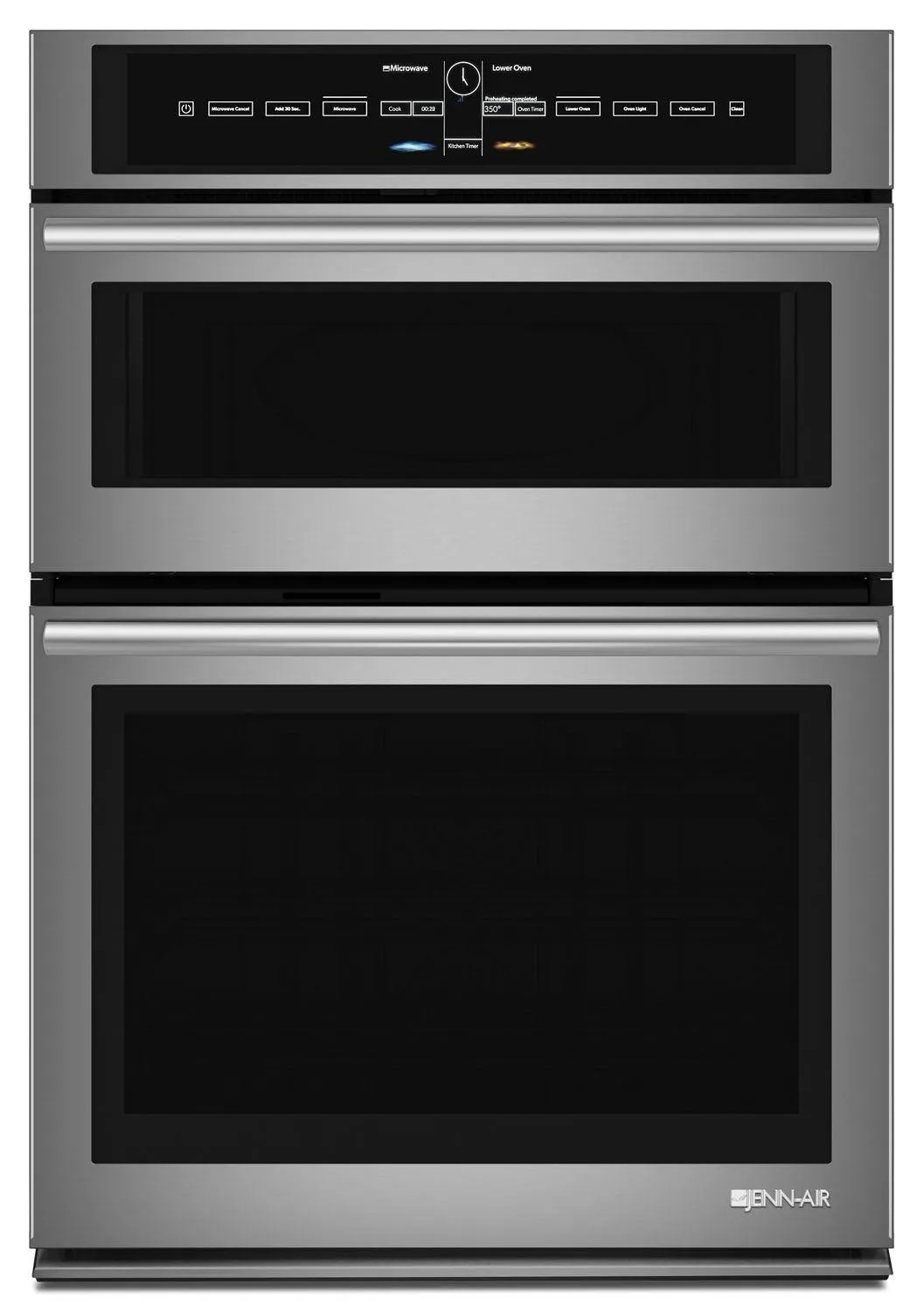 Jennair JMW3430DS Euro-Style 30" Microwave/Wall Oven With V2 Vertical Dual-Fan Convection System Stainless Steel Microwave Wall Oven Combos built-in oven microwave combo stainless