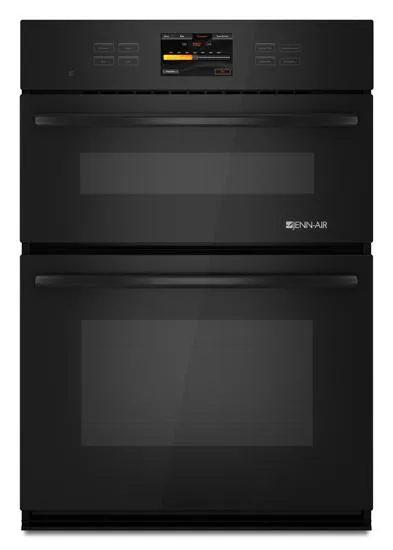 Jennair JMW3430WB Black Jenn-Air Combination Oven With V2&#8482; Vertical Dual-Fan Convection System, 30" Microwave Wall Oven Combos built-in oven microwave combo stainless