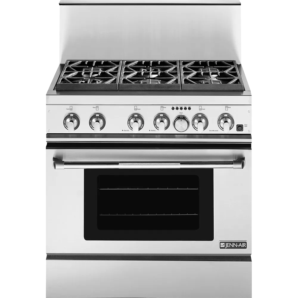 Jennair PRD3630NP 36" Pro-Style Dual-Fuel Range With Convection Ranges Jenn-Air Slide In Ranges front control slide-in stove