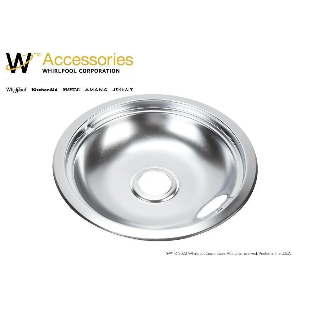 Jennair W10196405RW Electric Range Round Burner Drip Bowl, Chrome