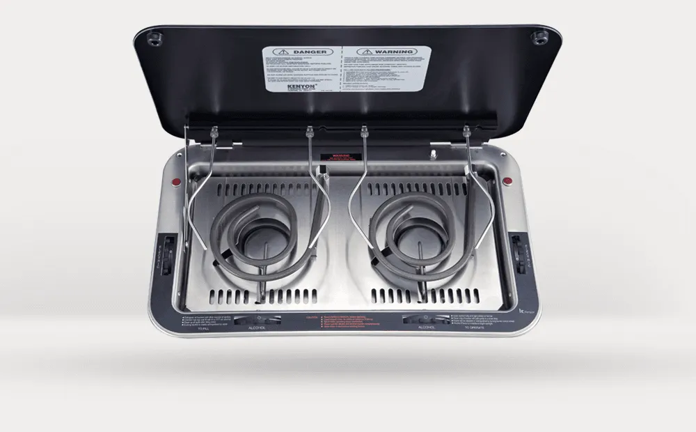 Kenyon B61149 240V Alcohol/Electric 2 Burner Electric slide-in electric cooking range