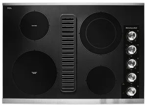 Kitchenaid KCED600GSS 30" Electric Downdraft Cooktop With 4 Elements - Stainless Steel Electric slide-in electric cooking range
