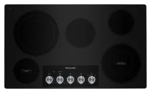 Kitchenaid KCES556HSS 36" Electric Cooktop With 5 Elements And Knob Controls - Stainless Steel Electric slide-in electric cooking range