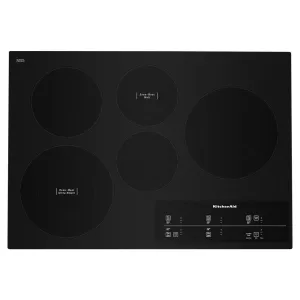 Kitchenaid KCES950KBL 30" Electric Cooktop With 5 Elements And Touch-Activated Controls Electric slide-in electric cooking range