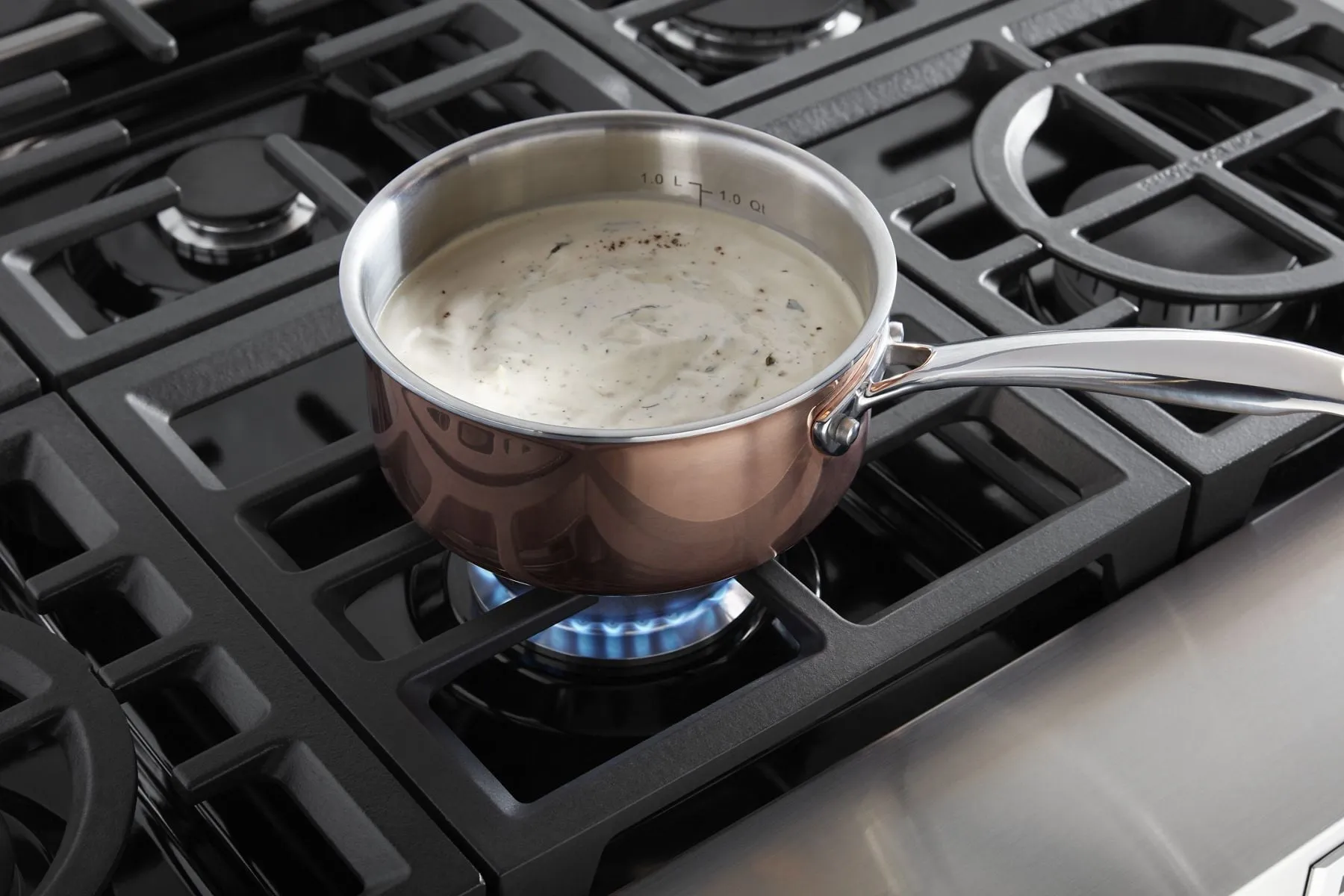 Kitchenaid KCGC558JSS Kitchenaid 48'' 6-Burner Commercial-Style Gas Rangetop With Griddle - Stainless Steel