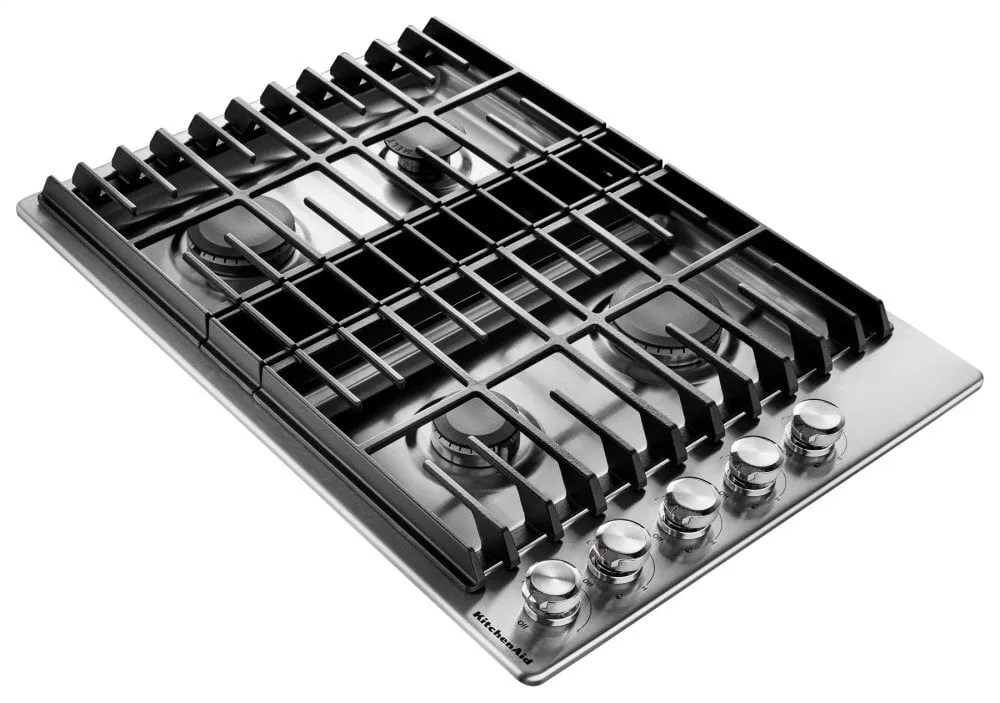 Kitchenaid KCGD500GSS 30" 4 Burner Gas Downdraft Cooktop - Stainless Steel