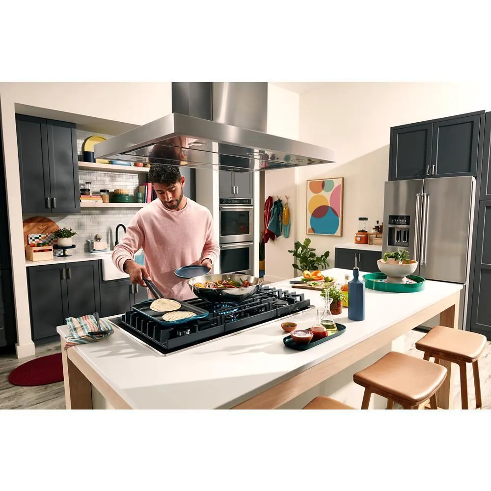 Kitchenaid KCGG530PBL 30" Gas-On-Glass Cooktop