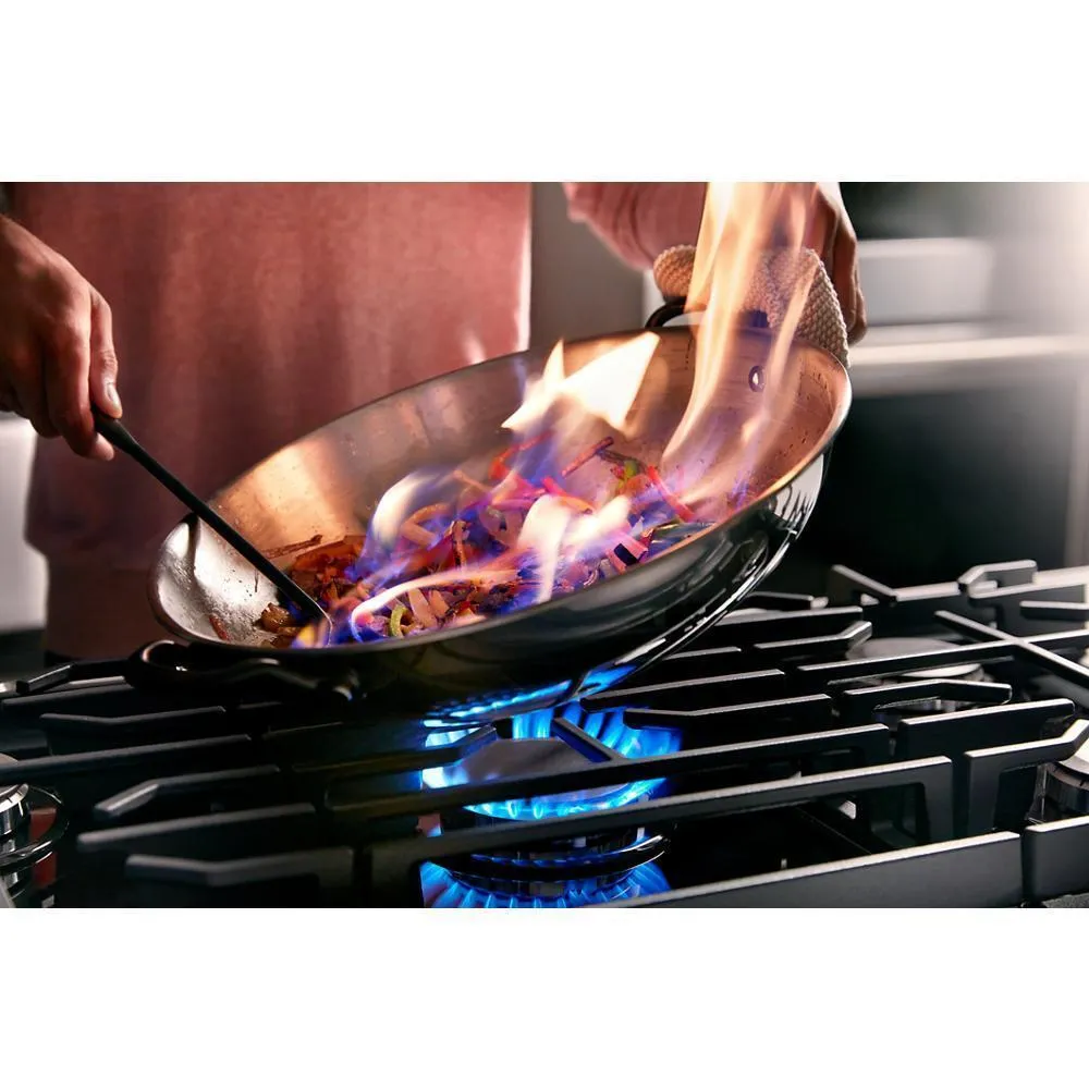 Kitchenaid KCGG530PBL 30" Gas-On-Glass Cooktop