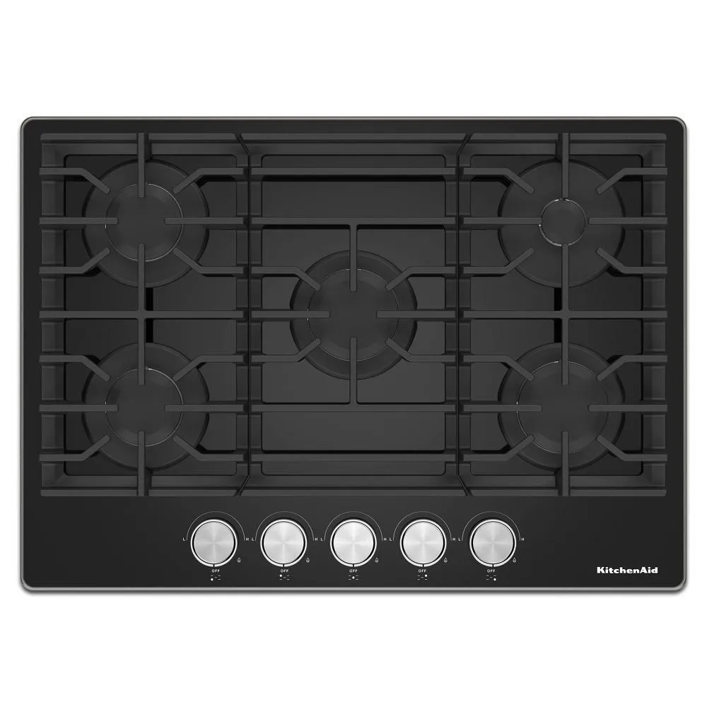 Kitchenaid KCGG530PBL 30" Gas-On-Glass Cooktop Cooktops ceramic electric cooktops