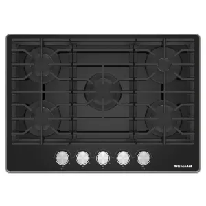 Kitchenaid KCGG530PBL 30" Gas-On-Glass Cooktop Cooktops ceramic electric cooktops