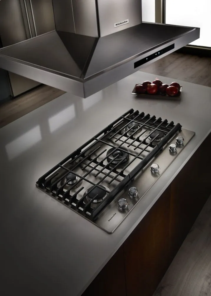 Kitchenaid KCGS550ESS 30" 5-Burner Gas Cooktop - Stainless Steel