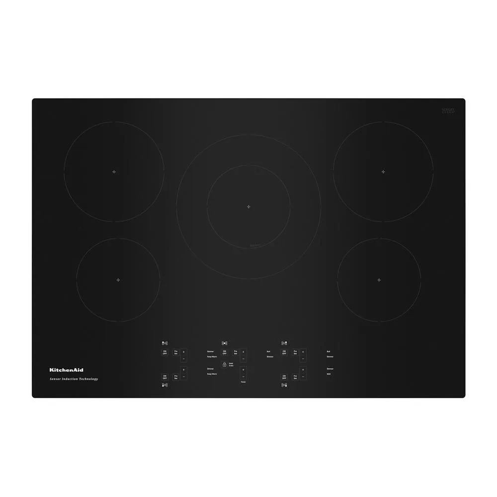 Kitchenaid KCIG550JBL 30-Inch 5-Element Sensor Induction Cooktop Electric slide-in electric cooking range