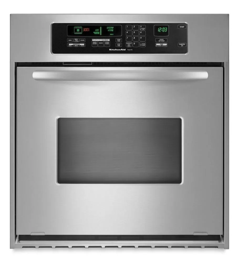 Kitchenaid KEBC147VBL Kitchenaid 24-Inch Convection Single Wall Oven, Architect Series Ii Handle - Black