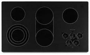 Kitchenaid KECC568RPB 5 Elements Premium Surface With Subtle Watermark Electric 36" Width Architect Series Ii Cooktops ceramic electric cooktops