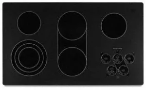 Kitchenaid KECC568RPB 5 Elements Premium Surface With Subtle Watermark Electric 36" Width Architect Series Ii Cooktops ceramic electric cooktops