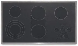 Kitchenaid KECC568RPS 5 Elements Premium Surface With Subtle Watermark Electric 36" Width Architect Series Ii Cooktops ceramic electric cooktops