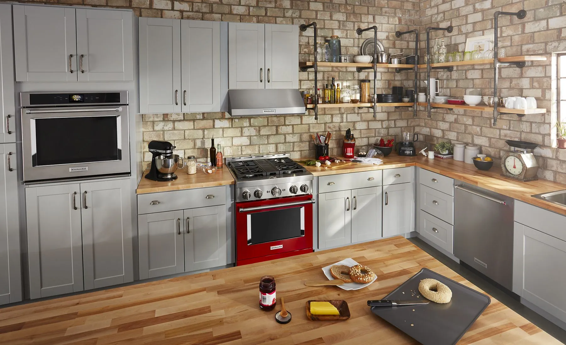 Kitchenaid KFGC500JPA Kitchenaid 30'' Smart Commercial-Style Gas Range With 4 Burners - Passion Red