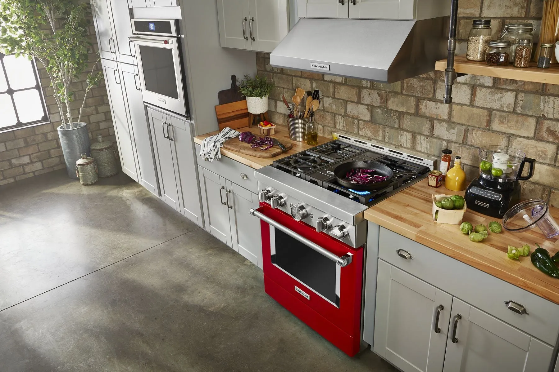 Kitchenaid KFGC500JPA Kitchenaid 30'' Smart Commercial-Style Gas Range With 4 Burners - Passion Red