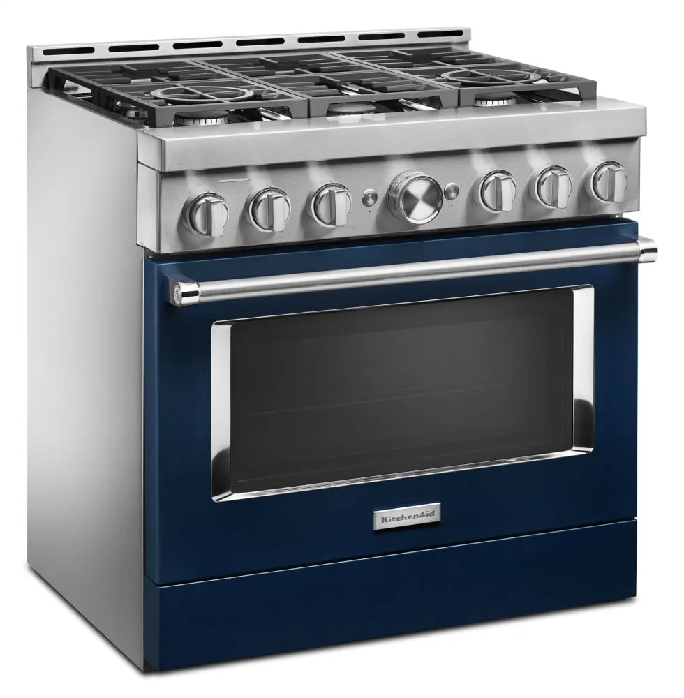 Kitchenaid KFGC506JIB Kitchenaid 36'' Smart Commercial-Style Gas Range With 6 Burners - Ink Blue