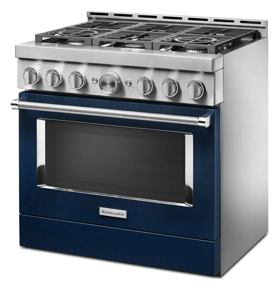 Kitchenaid KFGC506JIB Kitchenaid 36'' Smart Commercial-Style Gas Range With 6 Burners - Ink Blue