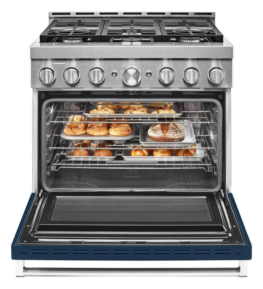 Kitchenaid KFGC506JIB Kitchenaid 36'' Smart Commercial-Style Gas Range With 6 Burners - Ink Blue
