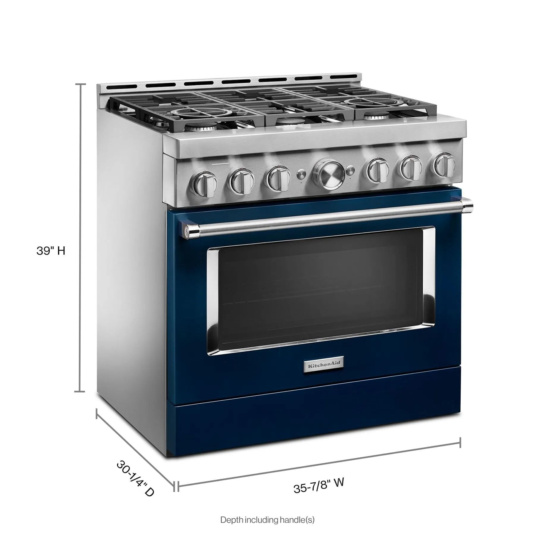 Kitchenaid KFGC506JIB Kitchenaid 36'' Smart Commercial-Style Gas Range With 6 Burners - Ink Blue