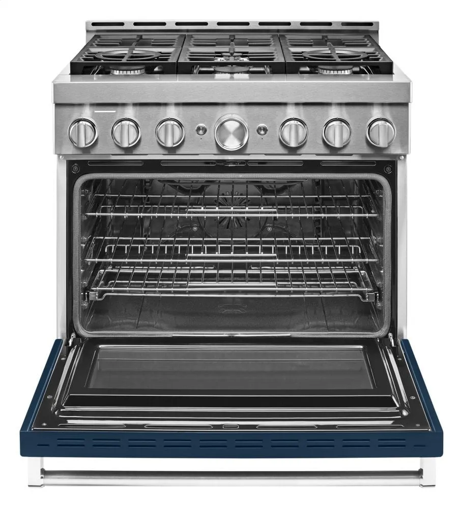 Kitchenaid KFGC506JIB Kitchenaid 36'' Smart Commercial-Style Gas Range With 6 Burners - Ink Blue