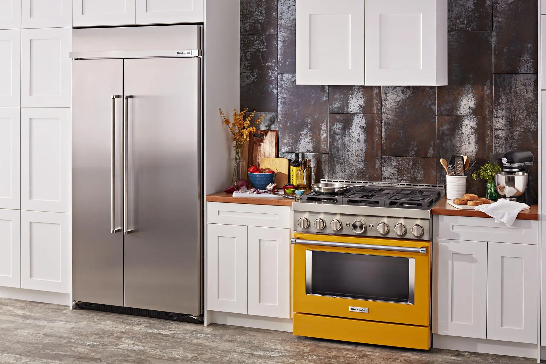 Kitchenaid KFGC506JYP Kitchenaid 36'' Smart Commercial-Style Gas Range With 6 Burners - Yellow Pepper