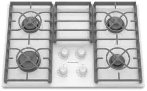 Kitchenaid KGCC506RWW 30-Inch 4 Burner Gas Cooktop, Architect Series Ii - White Gas natural gas range with griddle