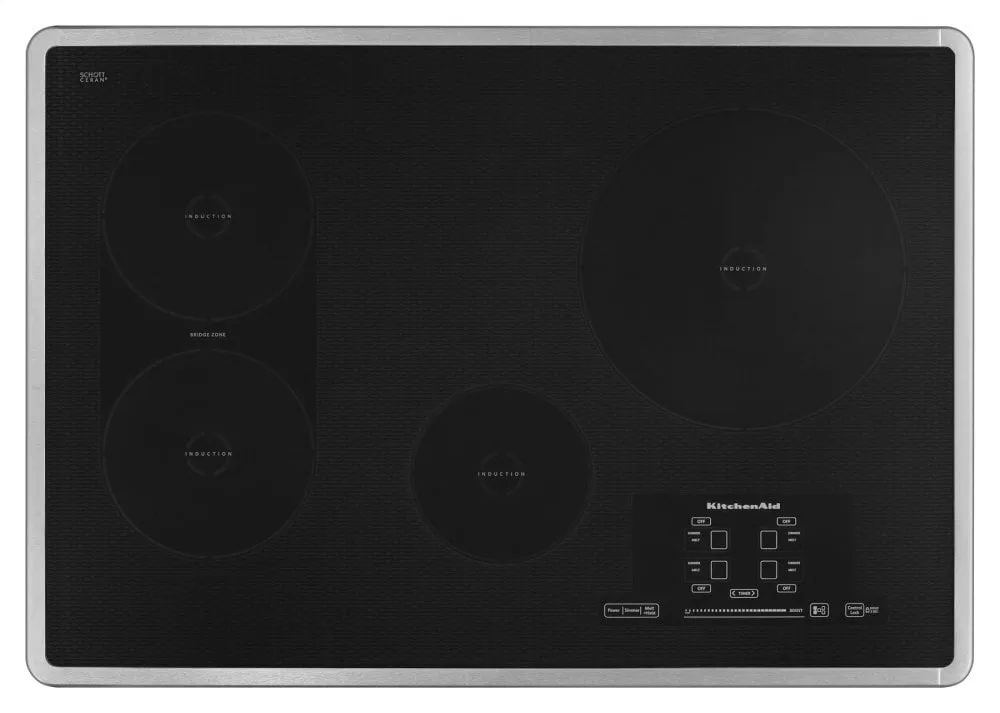 Kitchenaid KICU509XSS 30-Inch 4 Element Induction Cooktop, Architect Series Ii - Stainless Steel Electric slide-in electric cooking range