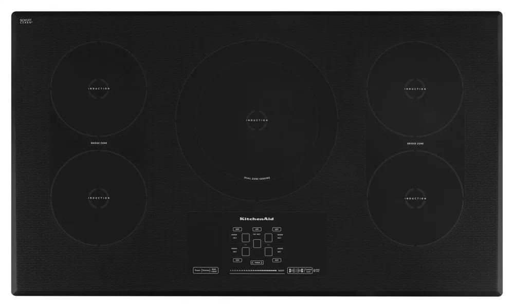 Kitchenaid KICU569XBL 36-Inch 5-Element Induction Cooktop, Architect Series Ii - Black Electric slide-in electric cooking range