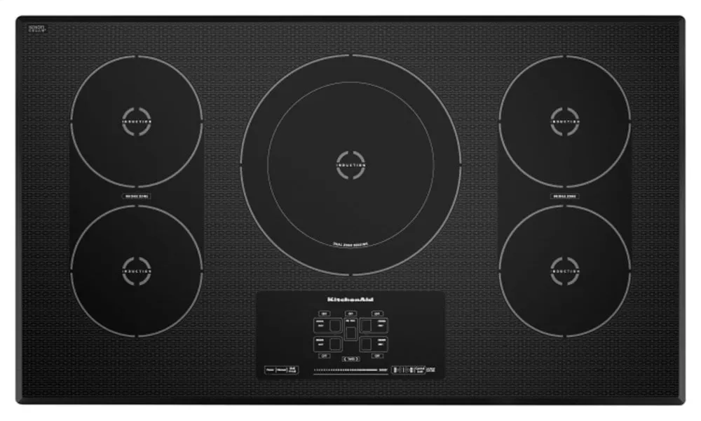 Kitchenaid KICU569XBL 36-Inch 5-Element Induction Cooktop, Architect Series Ii - Black