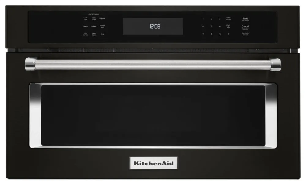 Kitchenaid KMBP107EBS 27" Built In Microwave Oven With Convection Cooking - Black Stainless Steel With Printshield&#8482; Finish Built In Microwaves best built-in microwave deals