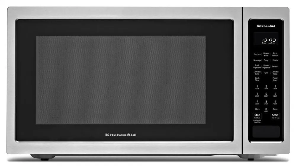 Kitchenaid KMCC5015GSS 21 3/4" Countertop Convection Microwave Oven - 1000 Watt - Stainless Steel Microwave Ovens large capacity kitchen microwave