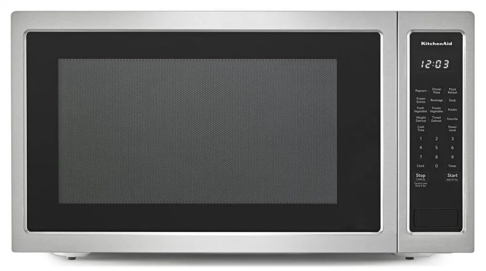 Kitchenaid KMCS3022GSS 24" Countertop Microwave Oven - 1200 Watt - Stainless Steel Microwave Ovens large capacity kitchen microwave
