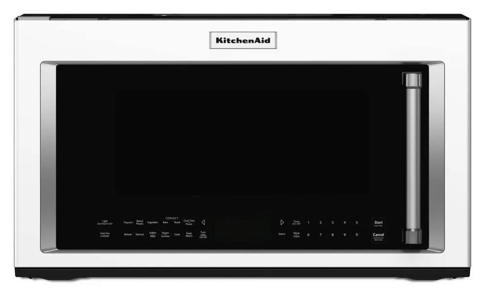 Kitchenaid KMHC319EWH 1000-Watt Convection Microwave Hood Combination - White Microwave Ovens large capacity kitchen microwave