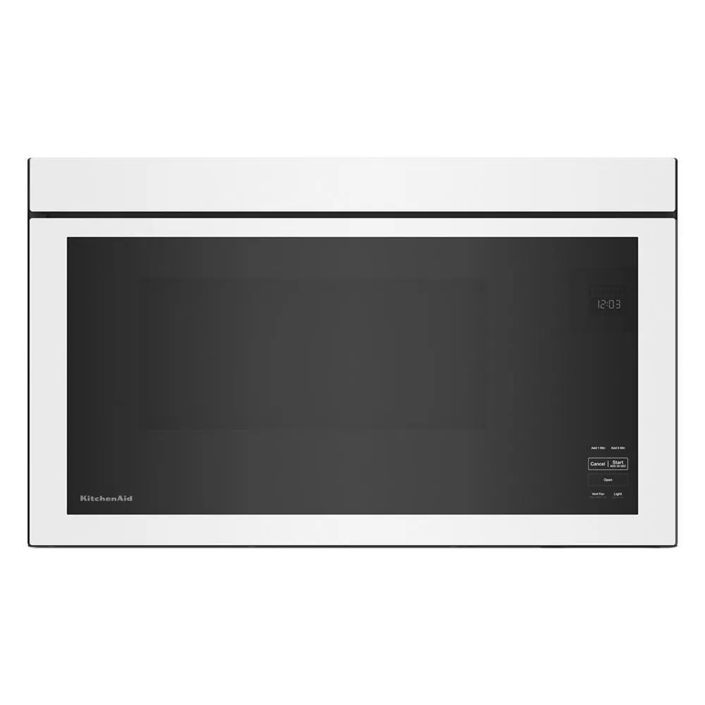 Kitchenaid KMMF330PWH Over-The-Range Microwave With Flush Built-In Design Over The Range Microwaves convection over-the-range microwave