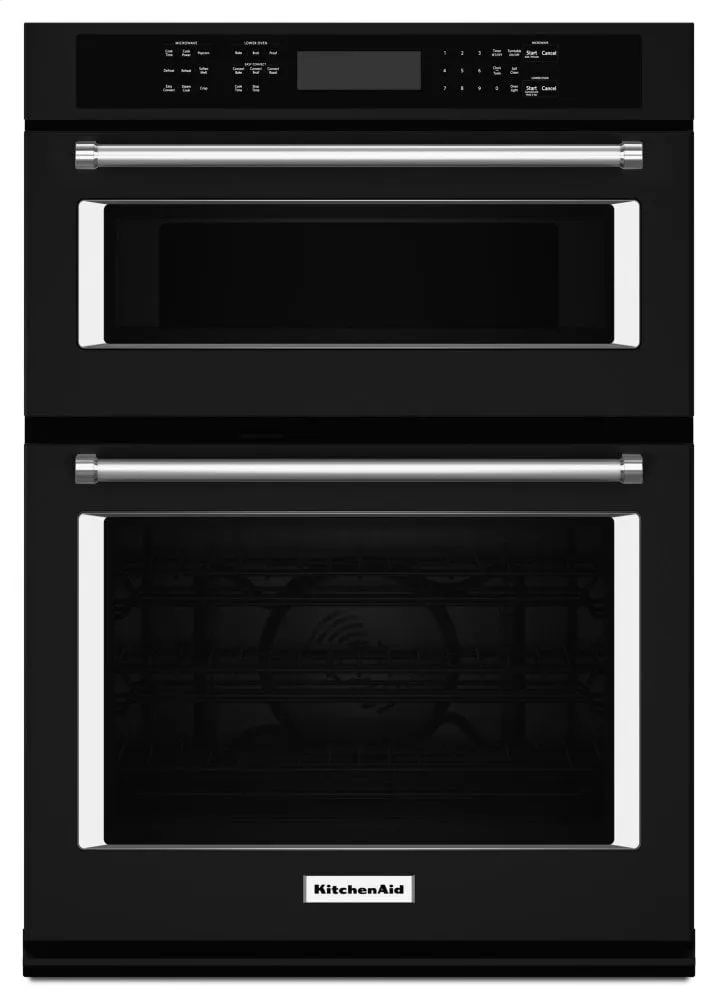 Kitchenaid KOCE500EBL 30" Combination Wall Oven With Even-Heat&#8482; True Convection (Lower Oven) - Black Wall Ovens oven with smart temperature control
