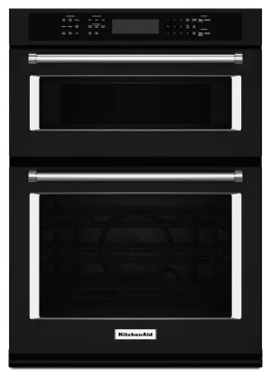 Kitchenaid KOCE500EBL 30" Combination Wall Oven With Even-Heat&#8482; True Convection (Lower Oven) - Black Microwave Wall Oven Combos built-in oven microwave combo stainless