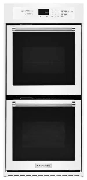 Kitchenaid KODC304EWH 24" Double Wall Oven With True Convection - White Double Wall Ovens built-in double oven 30 inch